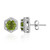 Zilveren oorbellen met peridoots