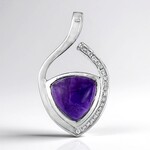 Ciondolo in argento con Ametista Zambiana (MONOSONO COLLECTION)