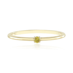 Anillo en oro con Diamante amarillo SI1