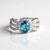 Anello in argento con Cianite Blu Foglia di Tè