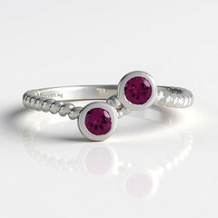 Anello in argento con Rodolite