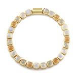 Zilveren armband met witte maanstenen (KM by Juwelo)
