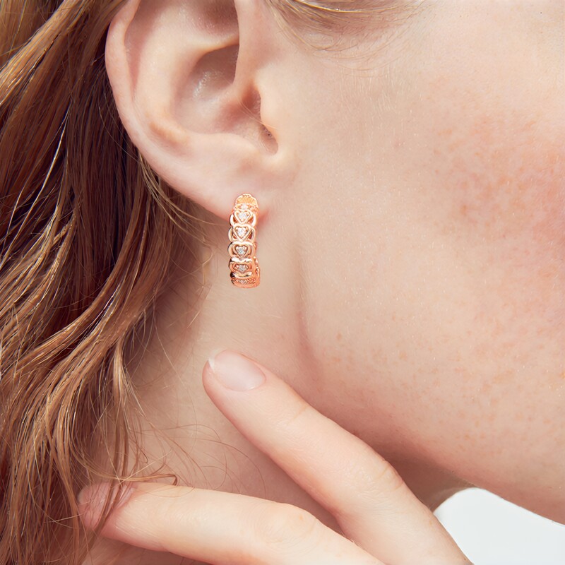 SI1 Argyle-Rose de France-Brillant-Goldohrringe (Annette)