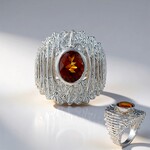 Anello in argento con Citrino Madeira (de Melo Essence)