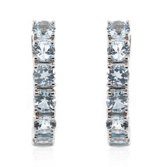 Sky Blue Topaz Silver Earrings