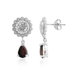 Garnet Silver Earrings