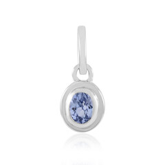 Colgante en plata con Zafiro azul Ceylon
