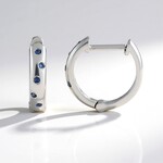 Orecchini in argento con Zaffiro Ceylon Blu