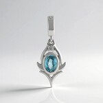 Pendentif en argent et Zircon de Ratanakiri
