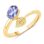 Zilveren ring met een tanzaniet