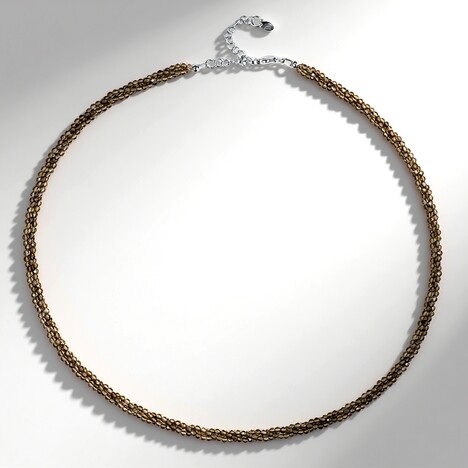 Collana in argento con Quarzo Fumè