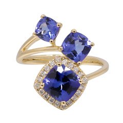 14K AAA Tanzanite Gold Ring (CIRARI)