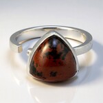 Anello in argento con Ossidiana Mogano