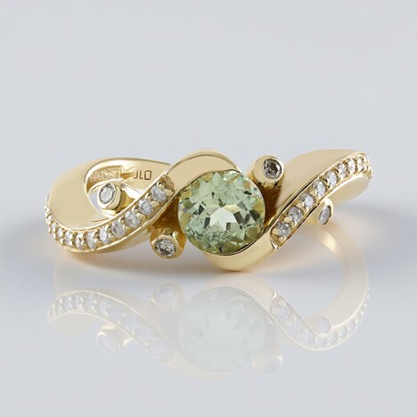 Bague en or et Tourmaline verte (de Melo)