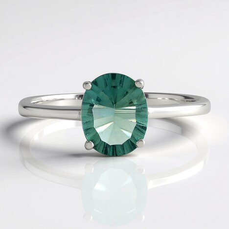 Bague en argent et Fluorite verte