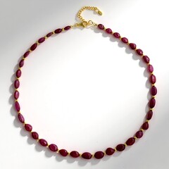 Collana in argento con Zaffiro Rosa del Madagascar