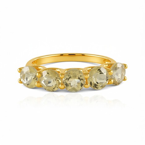 Anillo en plata con Berilo amarillo (de Melo Essence)