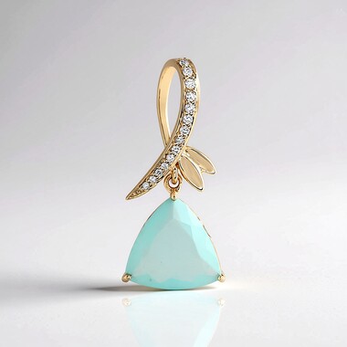 Pendentif en or et Opale Paraïba (AMAYANI)