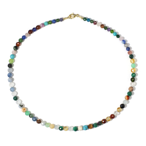 Edelstein-Silberhalskette