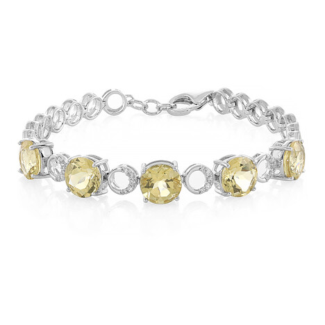 Brazalete en plata con Labradorita dorada