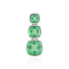 Colgante en plata con Cuarzo verde esmeralda (MONOSONO COLLECTION)