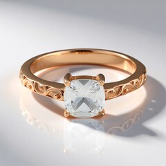 Anello in argento con Topazio Bianco