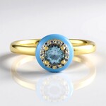 Anello in argento con Topazio Blu Svizzero