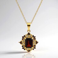 Collier en argent et Grenat