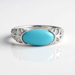 Anello in argento con Turchese Sleeping Beauty (Ornaments by de Melo)