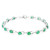 Zilveren armband met Zambia-smaragdstenen