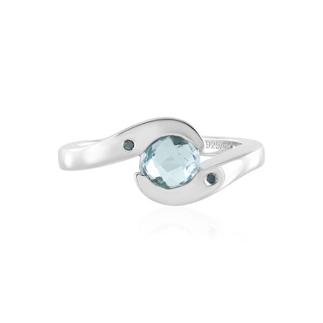 Anello in argento con Topazio Blu Cielo