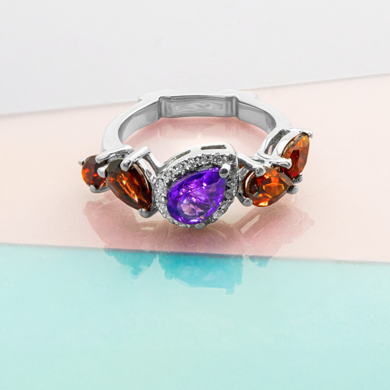 Edelstein-Silberring (Dallas Prince Designs)