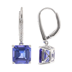 Pendientes en oro con Tanzanita AAA (CIRARI)