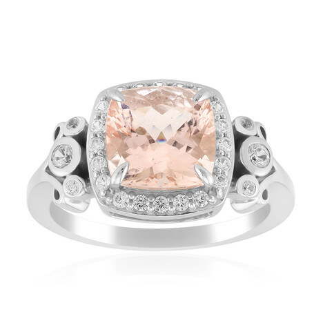 Bague en argent et Morganite du Brésil