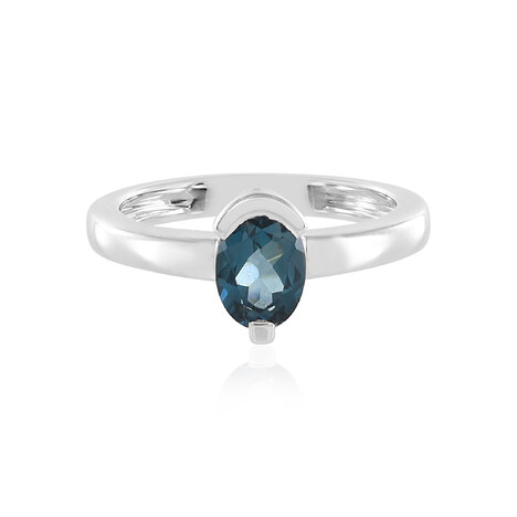 Anello in argento con Topazio Blu Londra