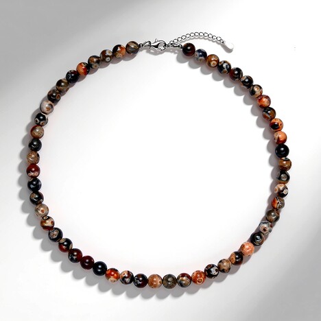 Collana in argento con Agata della Mongolia