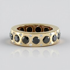 Anello in oro con Diamante Nero (de Melo Gold)