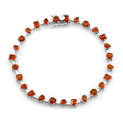 Bracelet en argent et Cyanite orange