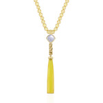 Collana in argento con Calcedonio Giallo (KM by Juwelo)