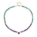 Collana in argento con Ametista Zambiana