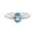 Bague en argent et Topaze bleu ciel