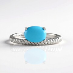 Anello in argento con Turchese Sleeping Beauty (Faszination Türkis)