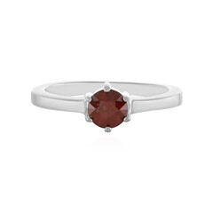 Anello in argento con Zircone Lampone