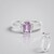 Bague en argent et Améthyste Rose de France