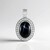 Ciondolo in argento con Diopside Stellato d'India