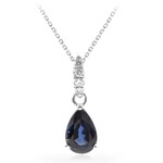 10K Ceylon Blue Sapphire Gold Necklace