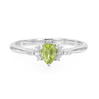 Bague en argent et Tourmaline cuprifère
