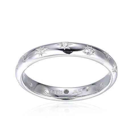 Weißer Topas-Silberring