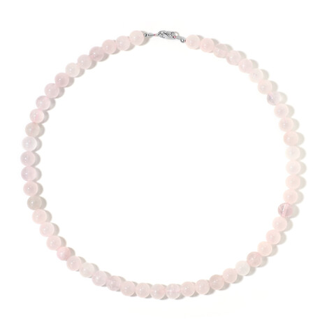 Rose Quartz Silver Necklace