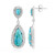 Kingman Blue Mojave Turquoise Silver Earrings (Faszination Türkis)